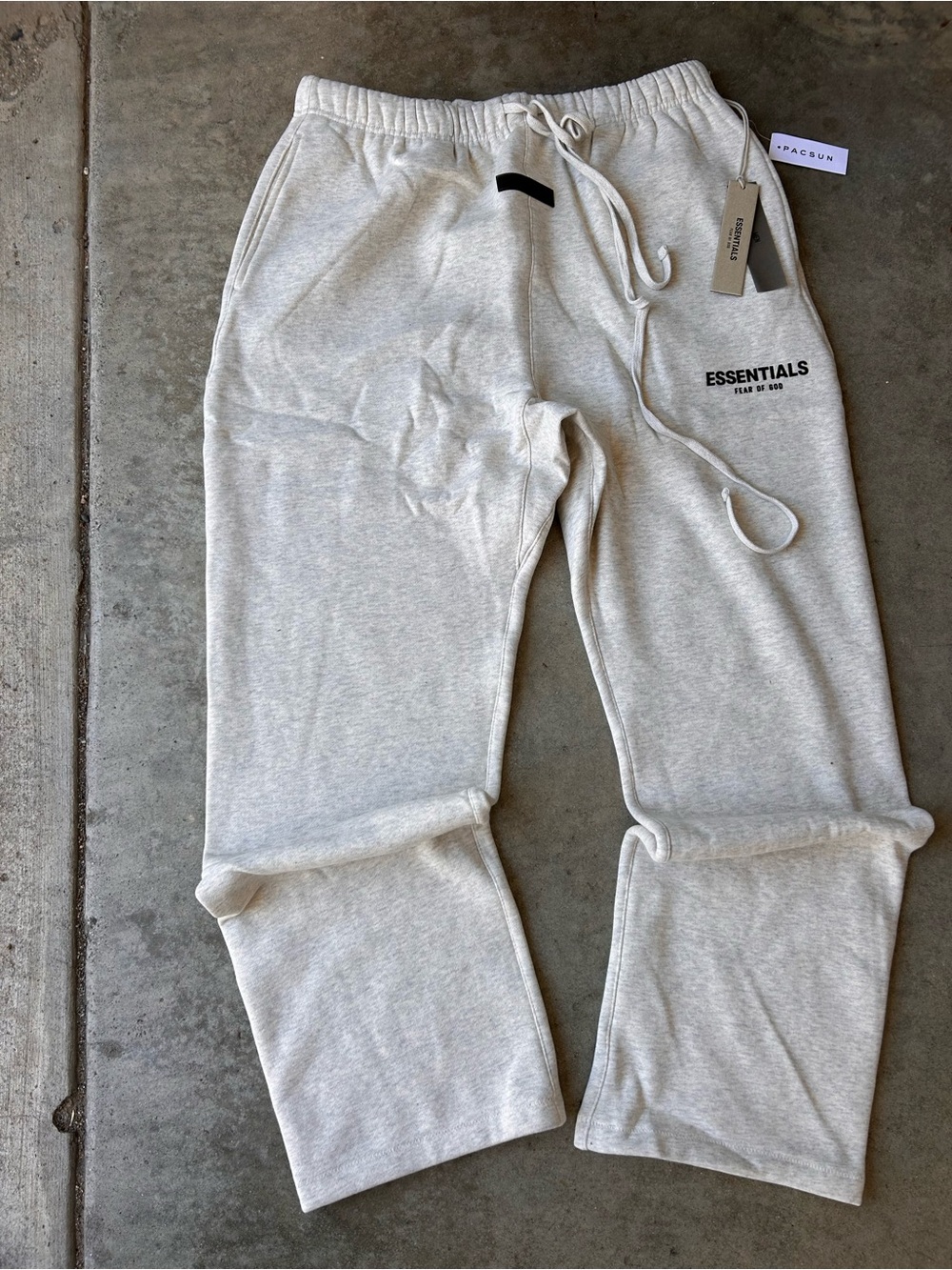 ESSENTIALS Men's Light Heather Gray Sweatpants with Drawstring